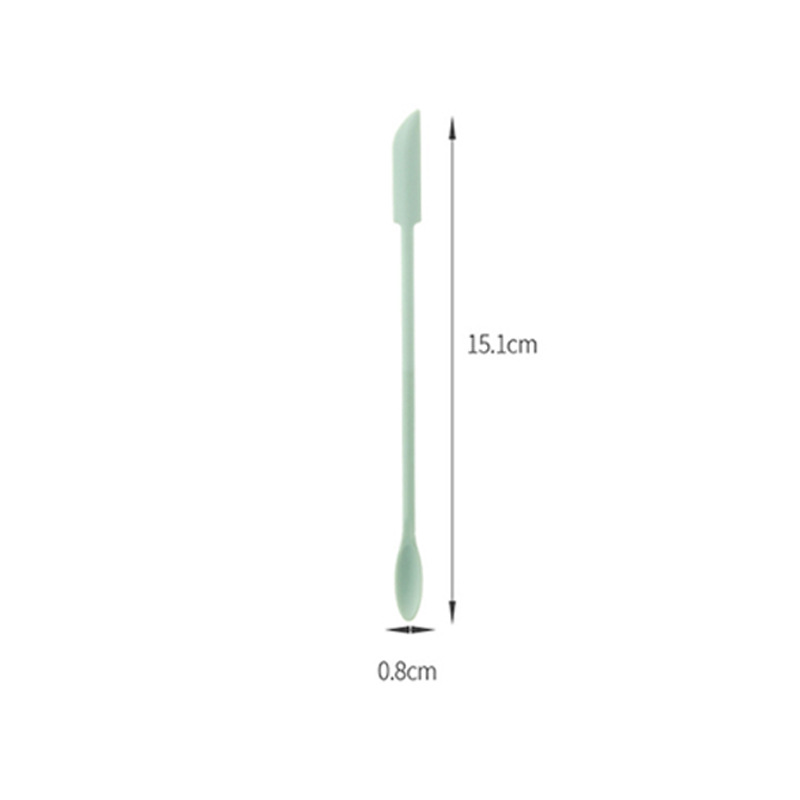 Nuevos cosméticos primicia productos de cuidado de la piel mini silicona de doble cabeza pequeña punta raspador mantequilla mermelada raspador conjunto de 3 piezas