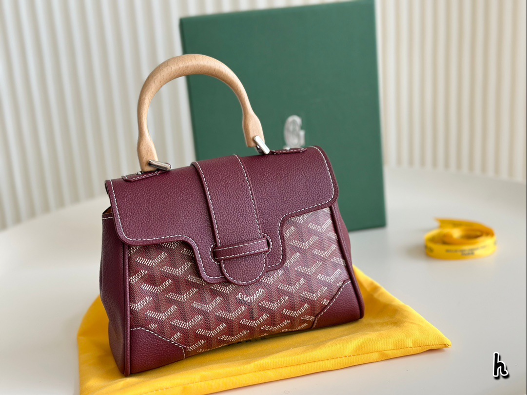 Dientes de perro Sai Kung Bolso 24 Goya GOYARD Bolso de cuero portátil de gran capacidad Trend Classic Fashion Messenger