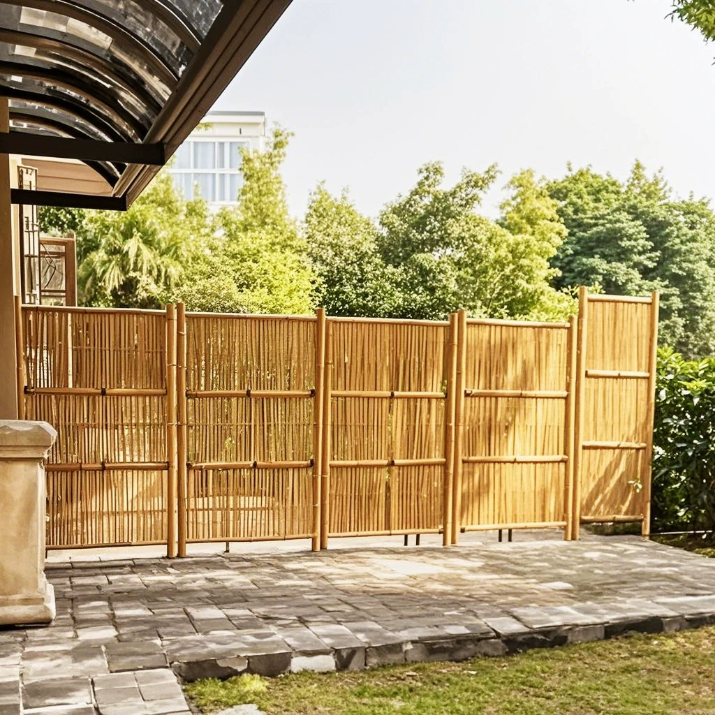 Бамбуковый забор в японском стиле, уличный забор для двора, ретро-забор для двора, садовый ограждение, бамбуковые ворота для дома, забор для виллы