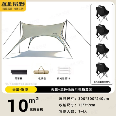 Sunshade Tarp, Avtomobil yan çətirləri - canopy-silver-plastic-model-black-low-back-moon-chair4-a-must-have-canopy-tent-for-outdoor-travel