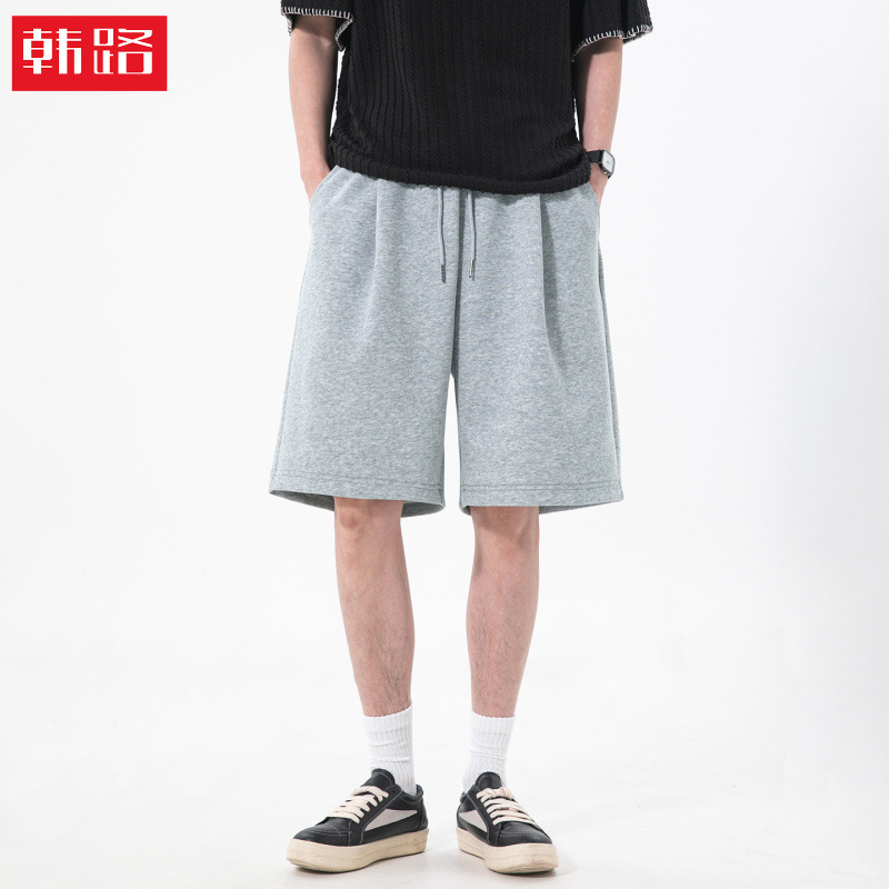 Simple Loose-Fitting Sports-Style Five-Point Sweatpants, New Summer Trendy Brand Casual Shorts, Versatile Straight-Leg Pants Simple Loose-Fitting Sports-Style Five-Point Sweatpants, New Summer Trendy Brand Casual Shorts, Versatile Straight-Leg Pants