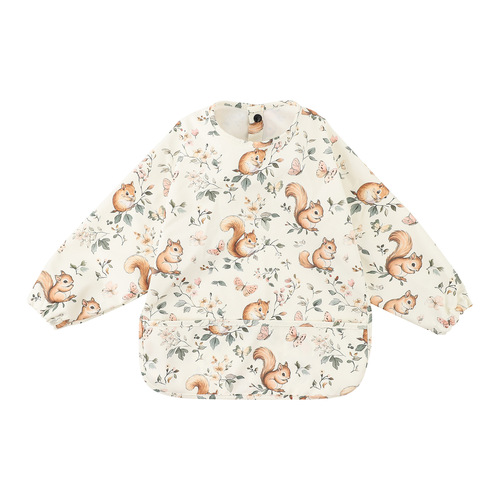 Los niños daneses overall impermeable inversa vestir babero bebé overall bebé comiendo mono bebé babero