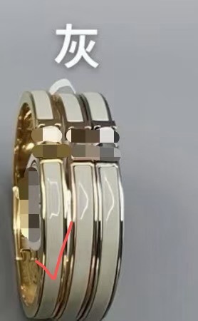H bracelet--narrow version--gold-grey