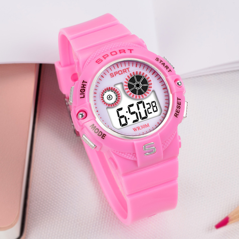 Estudiantes transfronterizos cronógrafo deportivo multifuncional tendencia de relojes electrónicos LED nocturna relojes electrónicos para niños fabricantes al por mayor