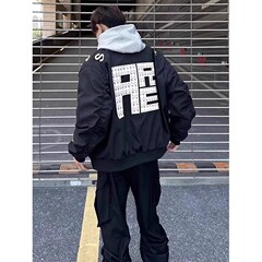 Cleanfit刺繍パイロットジャケット男性式アメリカ式ファッションブランド高級感fy kshop郭形コート秋冬