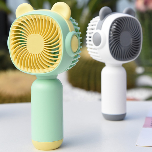 2024 Handheld Small Fan Portable Mobile Phone Stand Desktop Cartoon Mini Fan Charging Student Fan Manufacturer