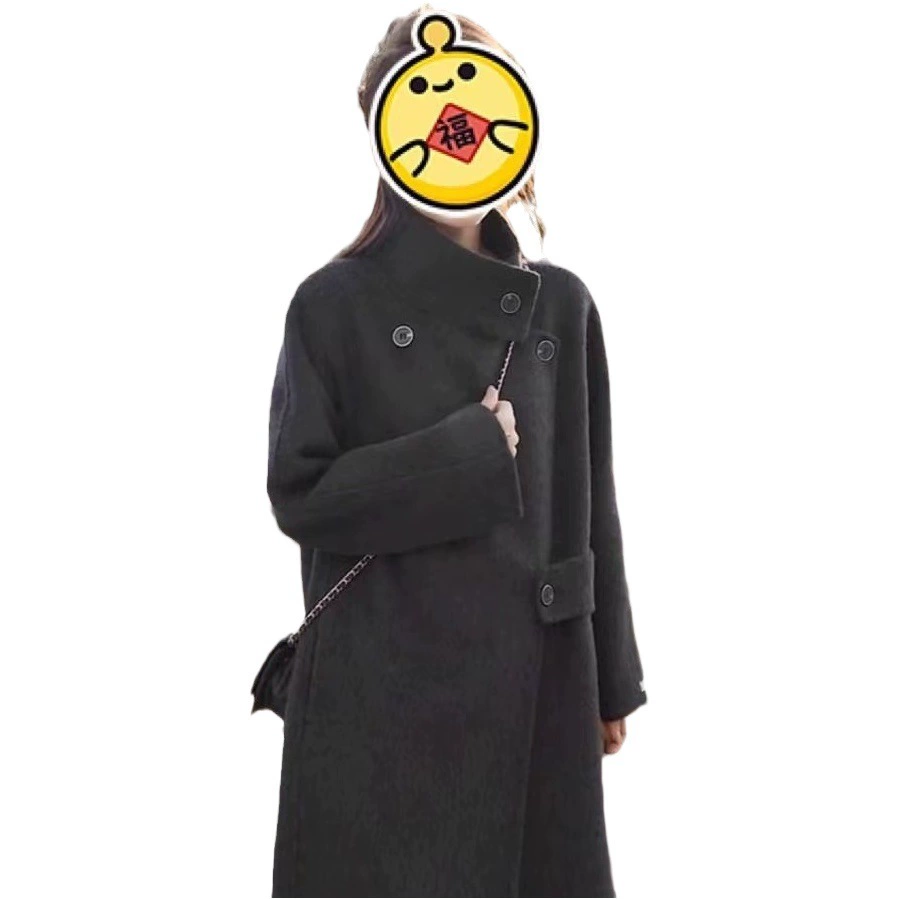 Двустороннее шерстяное пальто в стиле Хепберн 2023 осень и зима Новое высококачественное длинное шерстяное пальто в Корейском стиле