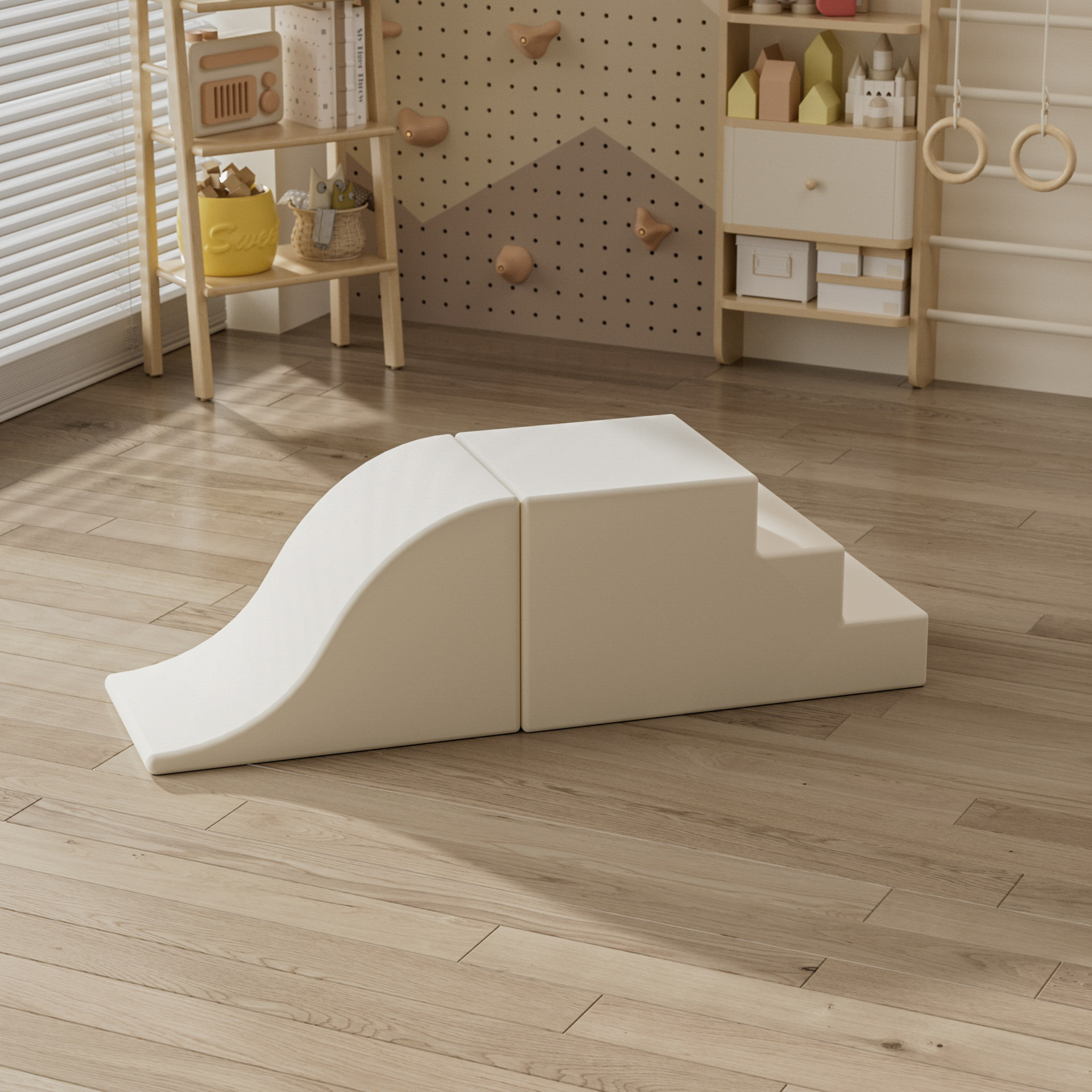 Centro de educación temprana al por mayor transfronterizo, combinación de escalada y deslizamiento de software, entrenamiento de integración sensorial para bebés, tobogán de bolsa suave para interiores para niños