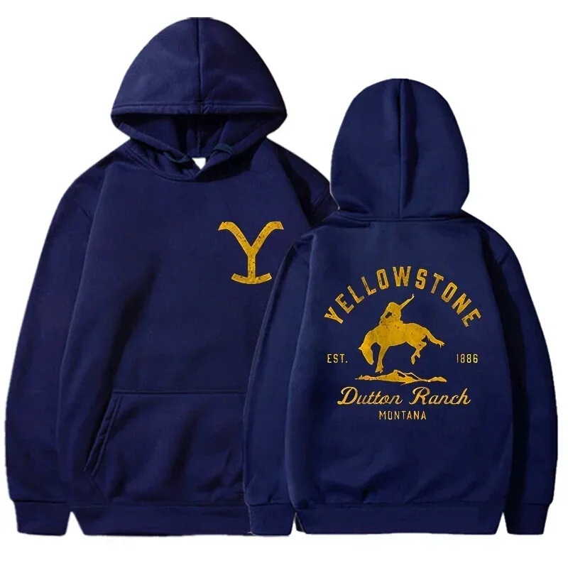 Cross-Border Source Factory Classic Fashion Yellowstone Dutton Ranch Printed Sweatshirt for Men and Women, Autumn Casual Sports Hoodie Cross-Border Source Factory Classic Fashion Yellowstone Dutton Ranch Printed Sweatshirt for Men and Women, Autumn Casual Sports Hoodie