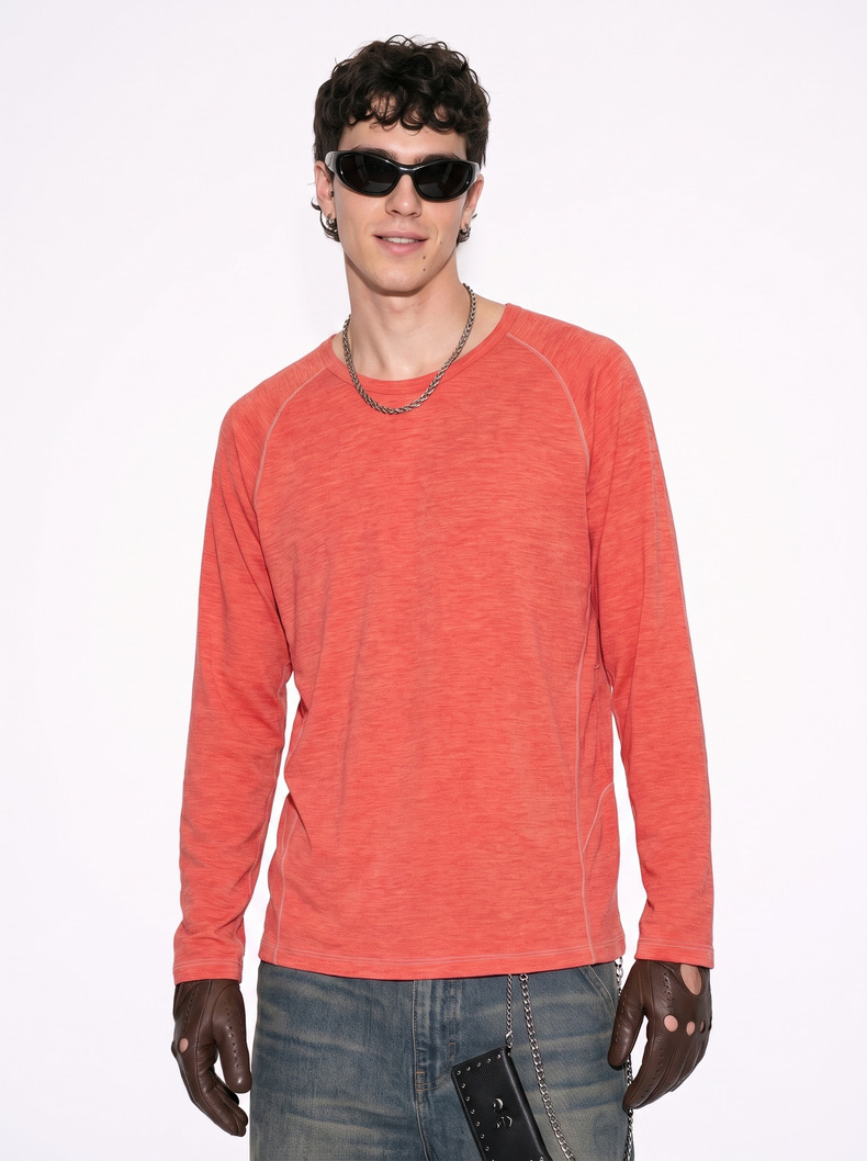 Inflation Color-Block 100g Long-Sleeve Tee