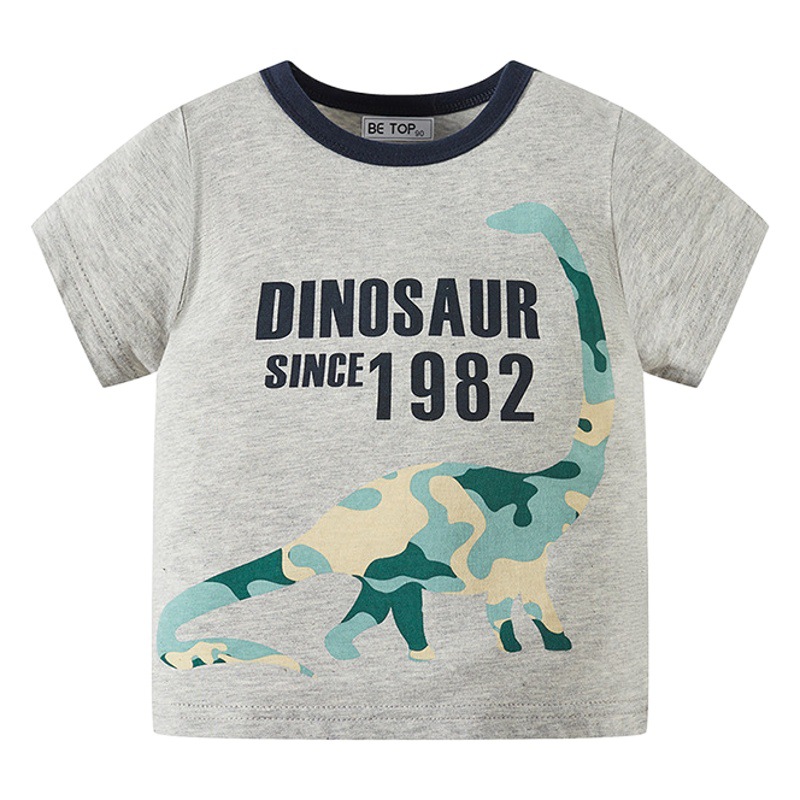 Ropa de verano estilo coreano para niños Camiseta de manga corta para niños Top de dibujos animados de media manga para niños ropa para niños entrega de una sola pieza