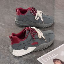 德训鞋女2025春秋季女鞋新款运动鞋休闲百搭厚底增高软底老爹潮鞋