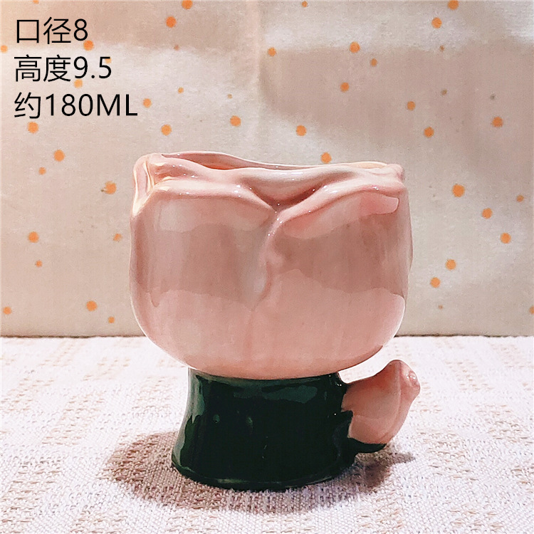 Tulip Cup Flower Scented Candle DIY Container Ornament Candle Holder Ceramic White Porcelain Business Gift Christmas