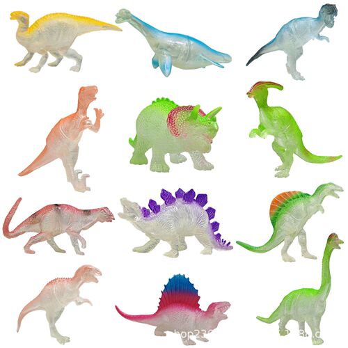 Jurassic Park Children's Dinosaur Toy Animal Shelf Accent Velociraptor Tyrannosaurus Brachiosaurus Model Set Realistic Dinosaur Toys
