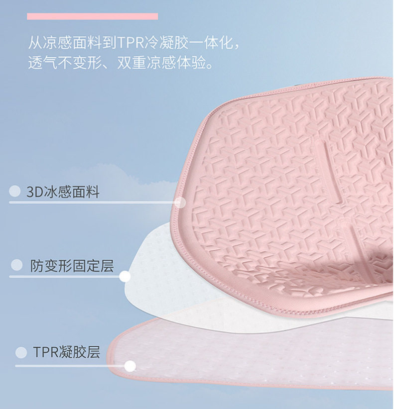 Car Seat Cushion Summer Cooling Pad Single Piece Cold Gel Seat Cushion Breathable Honeycomb Silicone Car Cushion Four-Season Universal Seat Cushion