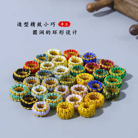 平结线圈菠萝扣结无痕手工编织diy手链编项链绳配件金银线圈球批