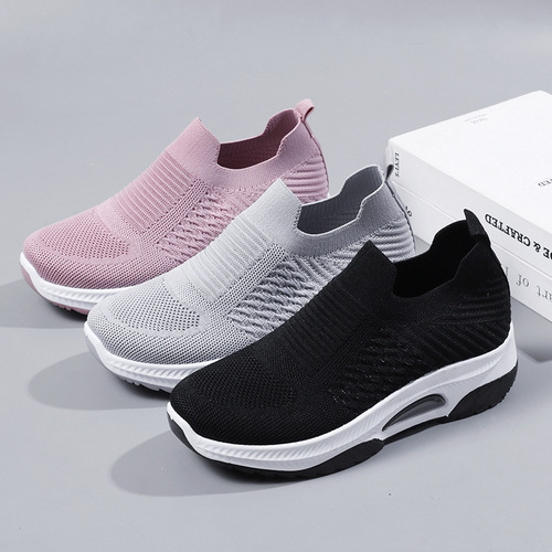 Shoes for women  new foreign trade thick-soled women's shoes casual fashion sports shoes women's mesh shoes breathable manufacturers wholesale