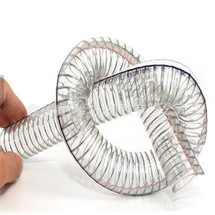 批发加工  防冻透明pvc钢丝螺旋软管 水泵抽吸水管