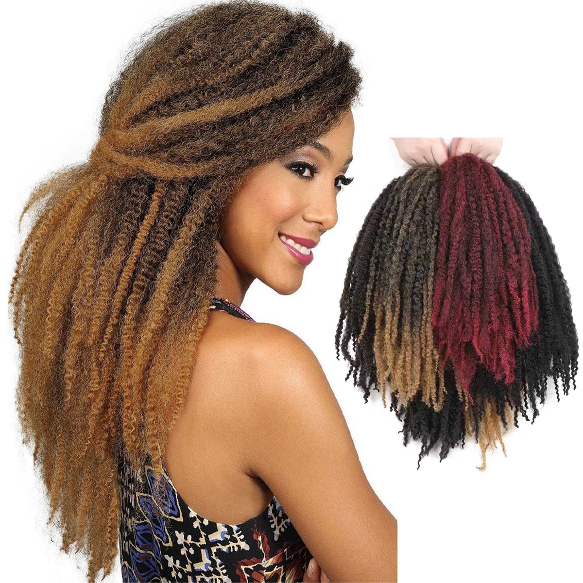 Big Caterpillar Braids Marley Braid Twist Crochet Hair African Wig Export Braids