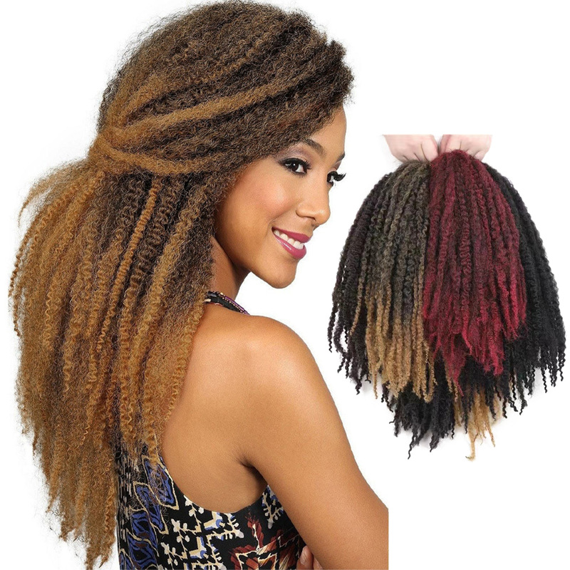 Big Caterpillar Braids Marley Braid Twist Crochet Hair African Wig Export Braids