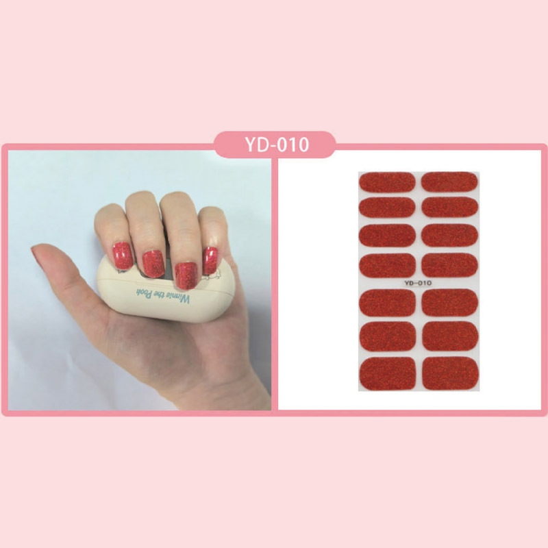 El nuevo parche de uñas en polvo de cebolla de color sólido de Idi 14 pegatinas de uñas pegatinas impermeables duraderas sin sellar fábrica al por mayor