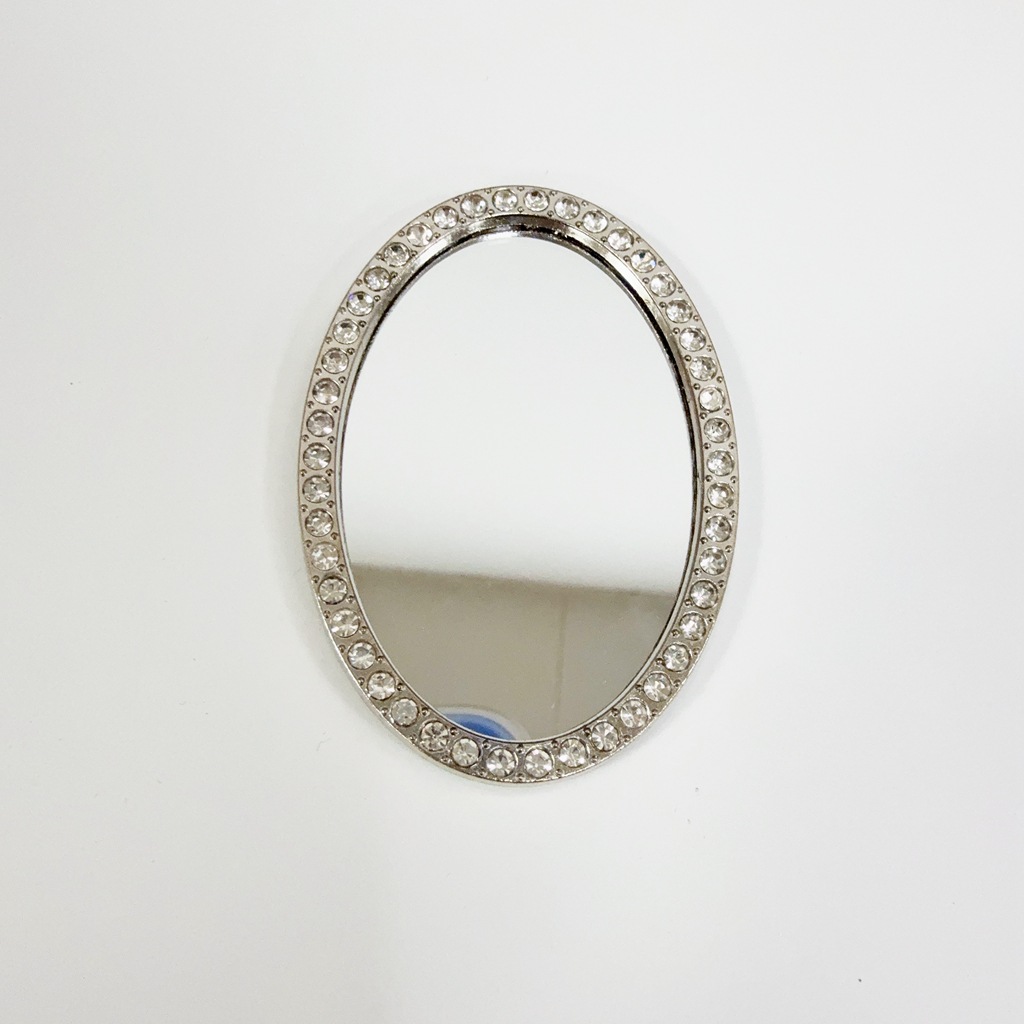 Oval mirror, silver (with adhesive backing)