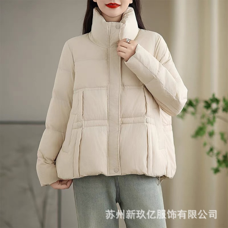 Winter fashionable keep warm solid color down jacket