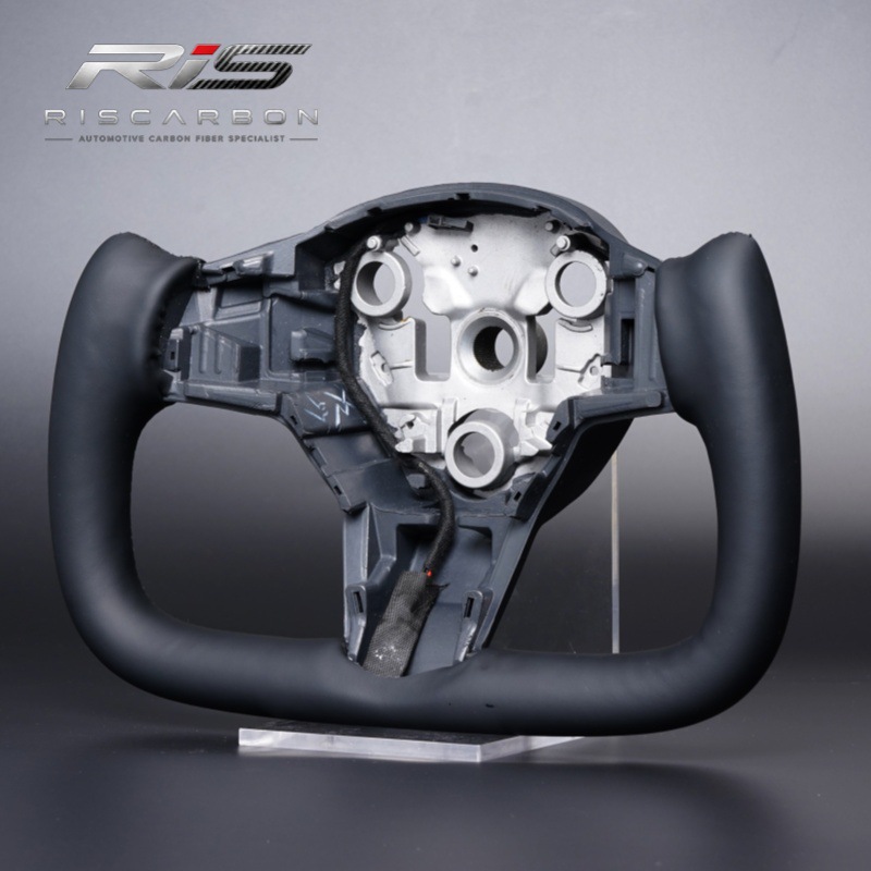 Suitable for Tesla Model 3 Model Y Black Tesla Half-Style Yoke Steering Wheel with Heating