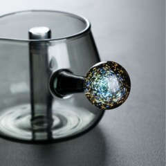 星空の公道の杯の側は一体を厚くして耐熱の全自動の磁気ガラスの茶器の公道の杯の高級な新型を厚くします。