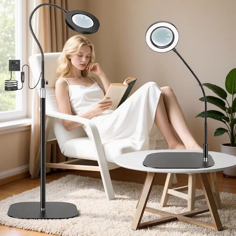 Tattoo Beauty, Nail Art, Eyebrow Tattoo, Eyelash Extensions, Mahjong, Cold Light, Soft Light, Ultra-Bright Led Floor Lamp with Adjustable Brightness