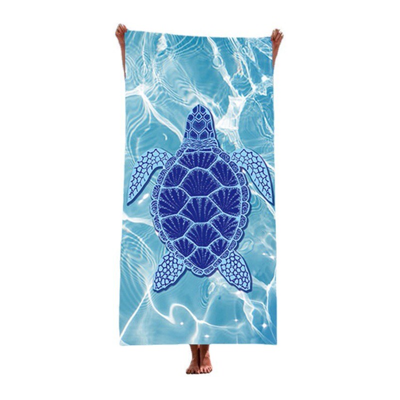 Amazon microfiber printed beach towel double-sided velvet quick-drying beach towel beach swimming beach bath towel