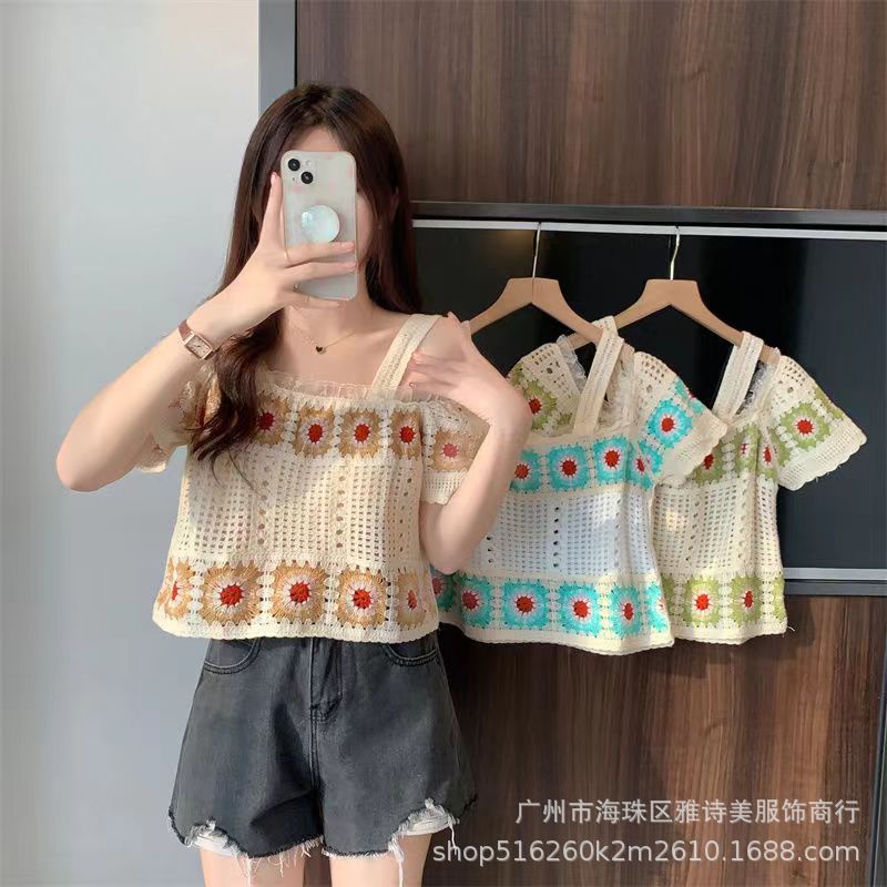 Lace summer cute short tank top