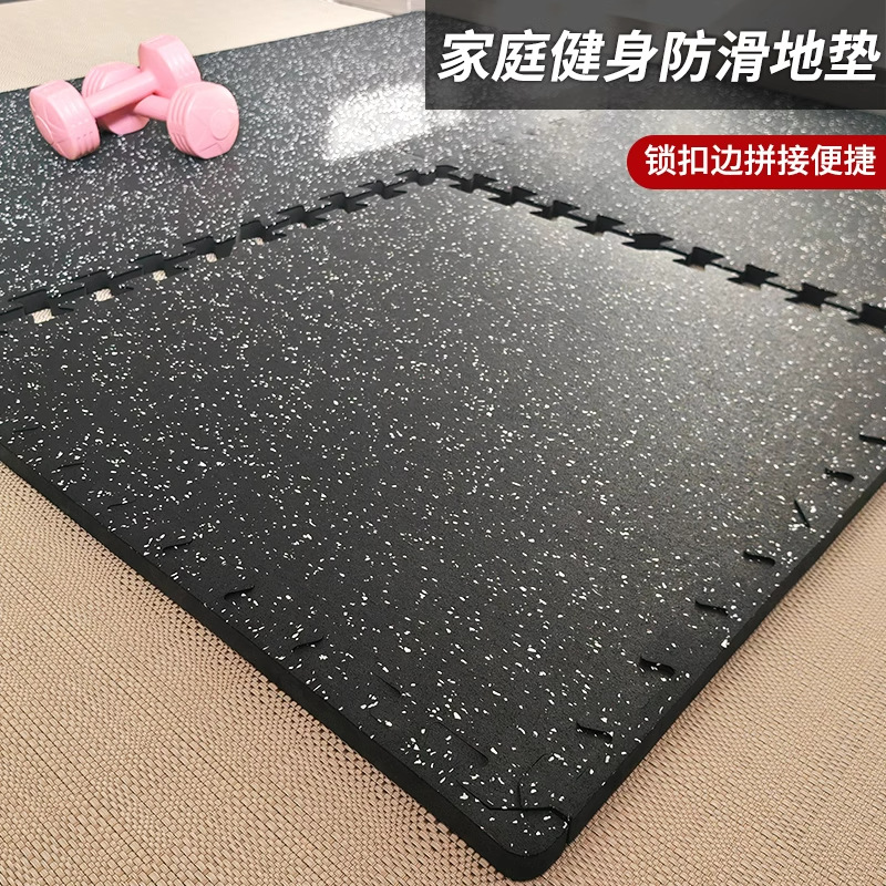 Cross-Border Rubber Floor Mats Gym Eva Review Splicing Lock Floor Tiles Foam Floor Mats Shock-Absorbing Floor Glue Customization