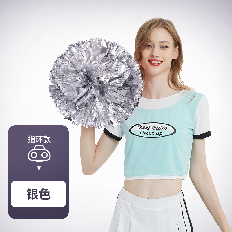 Flor bola de la flor porristas bola de la flor de la mano que sostiene la flor juegos de deportes mano que sostiene apoyos alegría apoyos en stock