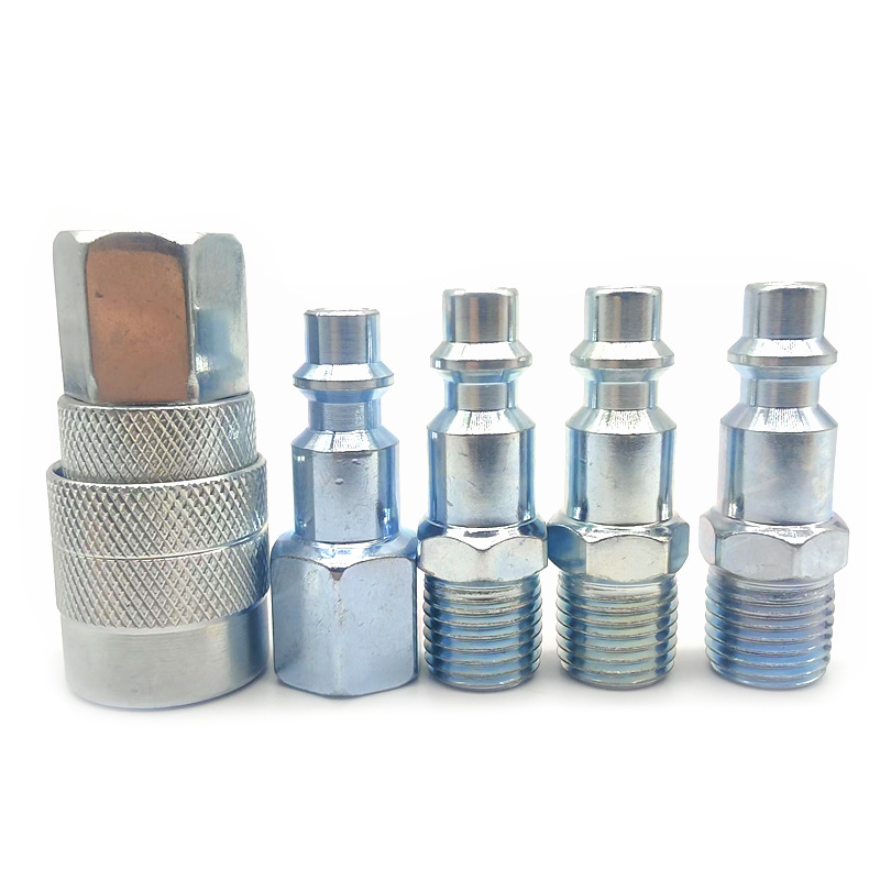 Amazon 1/4 conector rápido americano 5-pieza conector neumático burbuja Shell embalaje tubo de aire conector herramienta de fábrica