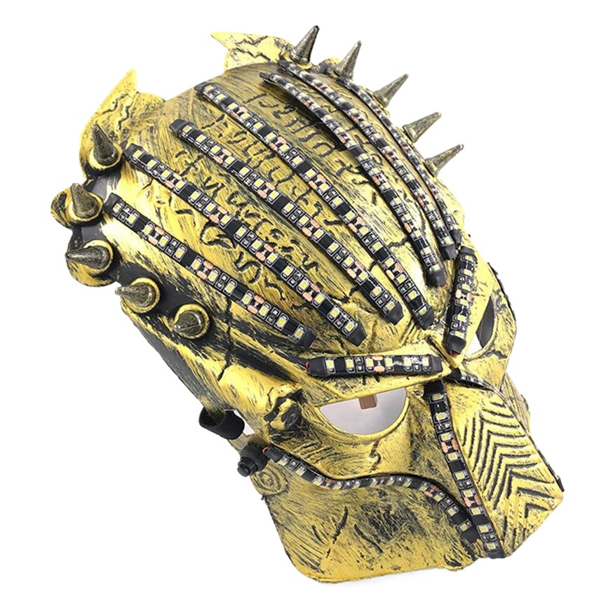 Europa y América LED de Halloween máscara luminosa vestido de fiesta de disfraces de accesorios fluorescentes 12V-LED Guerrero de hierro