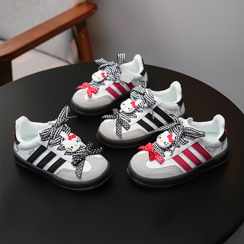 Girls' Training Shoes, Kitty Cat Sneakers, Spring and Autumn 2026 Children's White Shoes, New Boys' Sports Shoes Girls' Training Shoes, Kitty Cat Sneakers, Spring and Autumn 2026 Children's White Shoes, New Boys' Sports Shoes