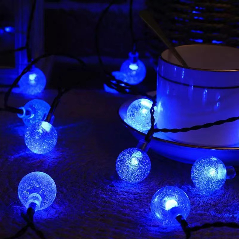 Transfronterizo en stock LED solar burbuja bola Cadena de luz al aire libre camping escena diseño impermeable Cadena de luz de color al por mayor