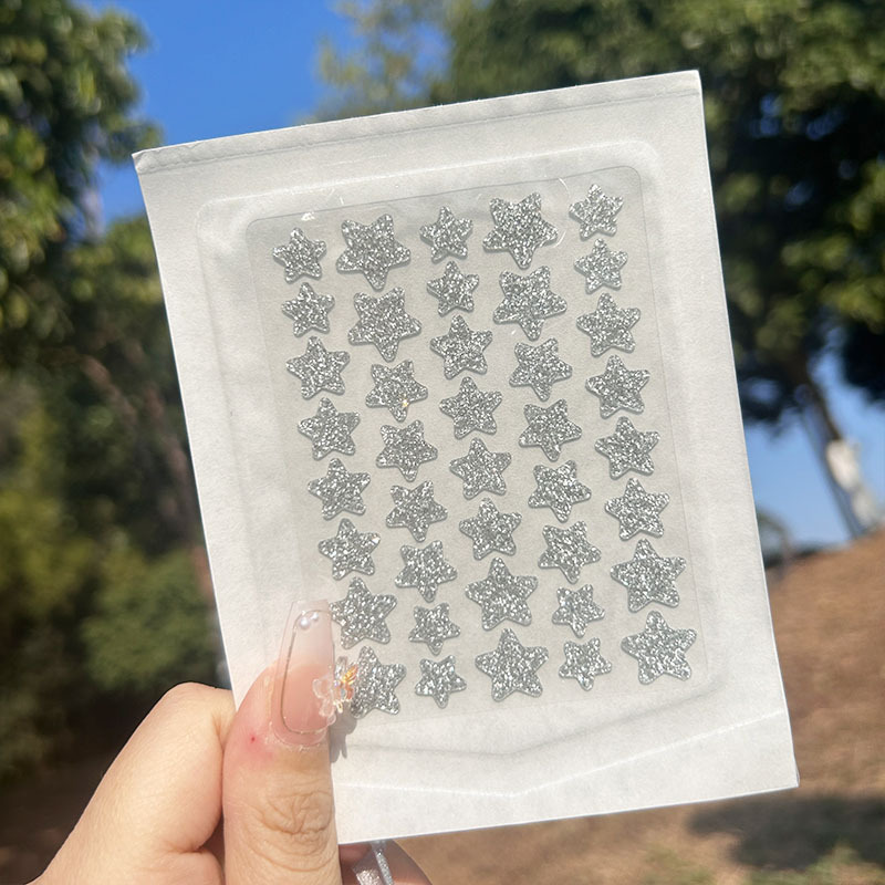 水胶体净痘贴彩色五角星痘痘贴物理吸脓舒缓隔离彩妆闪粉|undefined