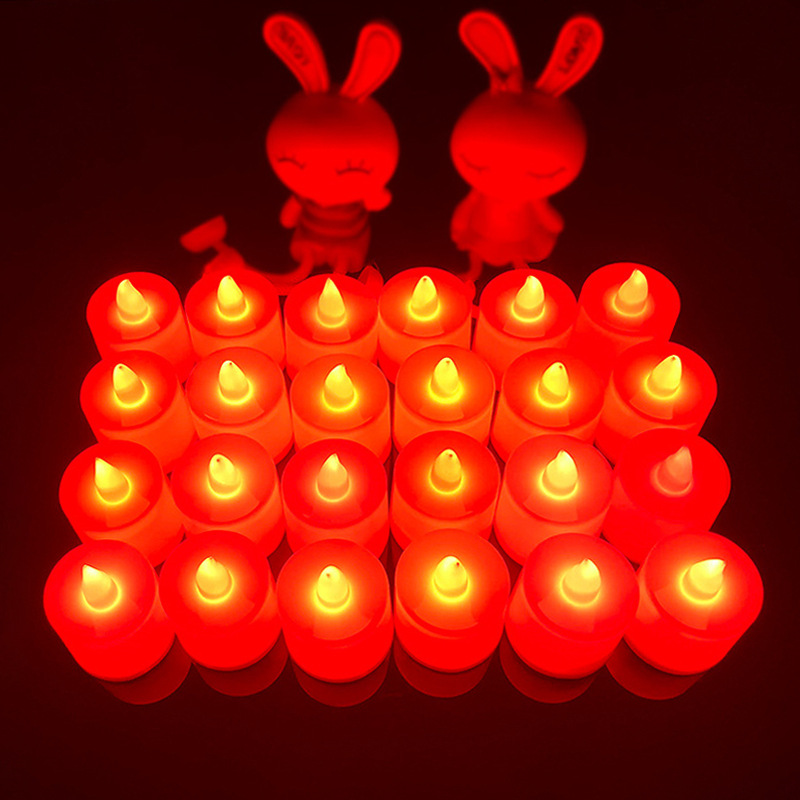 Props propuesta escena diseño cumpleaños confesión decoración suministros electrónica plástico vela luz romántica luz LED de juguete