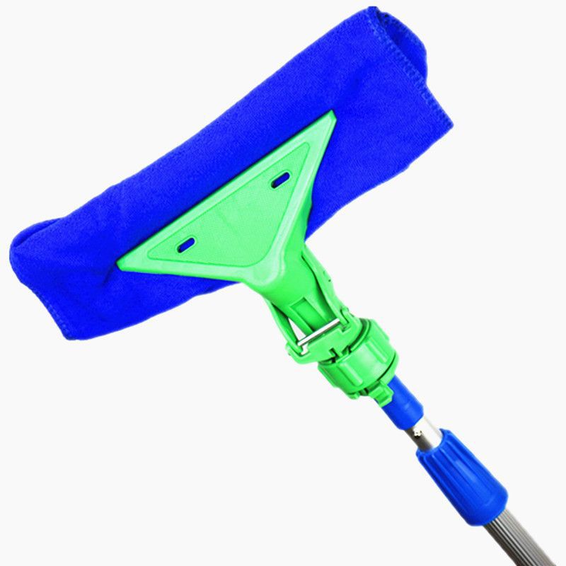 Wipe high-altitude tool lengthened telescopic rod tiger clip clip rag cleaning supplies housekeeping cleaning glass wiping artifact