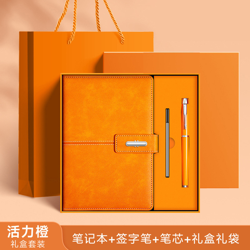 Caja de regalo de notebook A5 de negocios logotipo personalizado de alto nivel Lincoln botón de cuaderno de notas subcuaderno de eventos regalos image 16