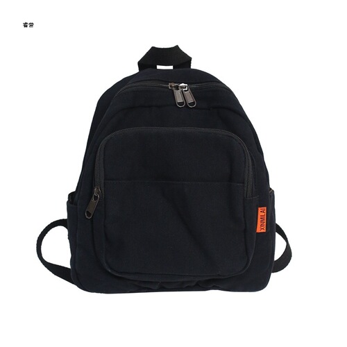 Artistic Small Shoulder Bag, Japanese Minimalist Casual Style Small Backpack,  Summer New Washed Canvas School Bag