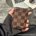 Card Holder - Checkered Brown