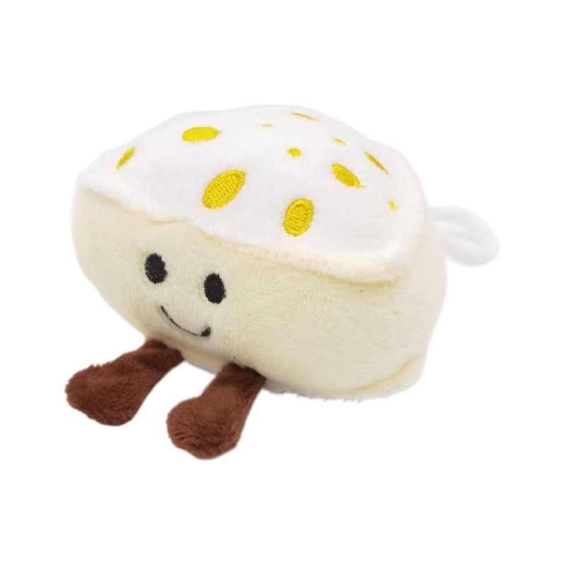 Queso de dibujos animados colgante de peluche ins crema queso muñeca colgante llavero mochila colgante pequeña muñeca regalo
