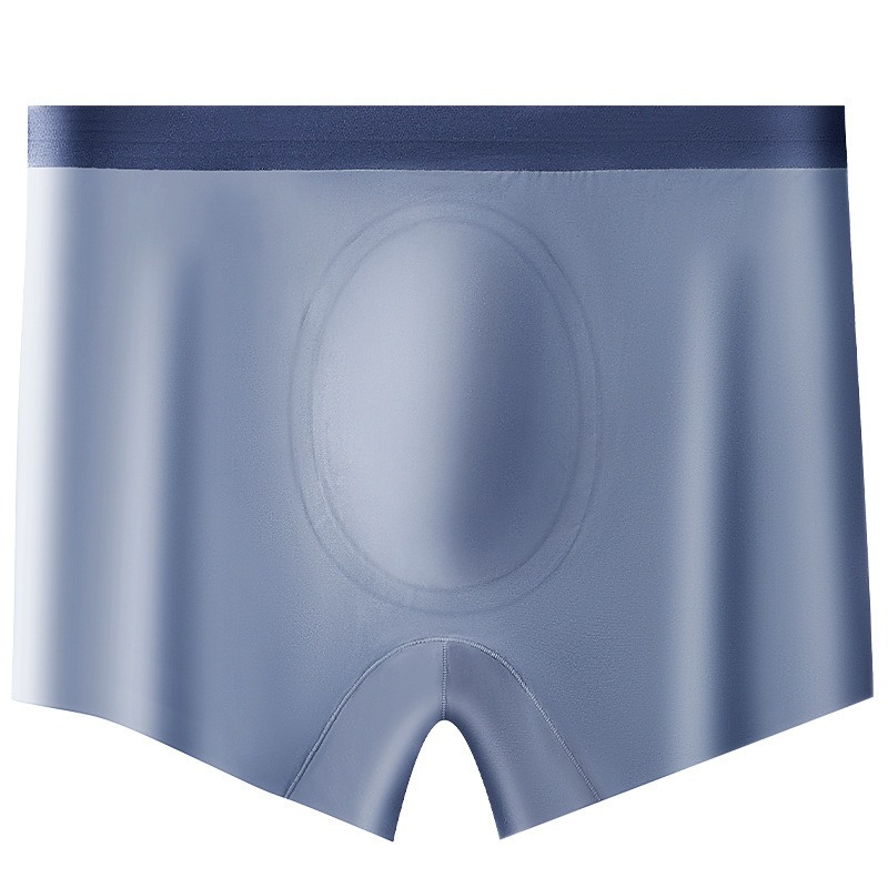0A Bóxer de entrepierna de cápsula espacial antibacteriana Ácido hialurónico Ropa interior de talla grande sin costuras para hombre Ropa interior fina de seda de hielo de verano