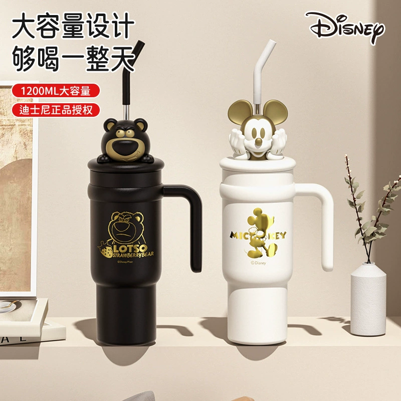 Термокружка Mickey с трубочкой большая