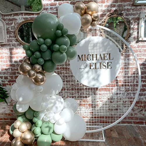 Cross-border new retro green latex balloon package children's birthday party decoration supplies balloons