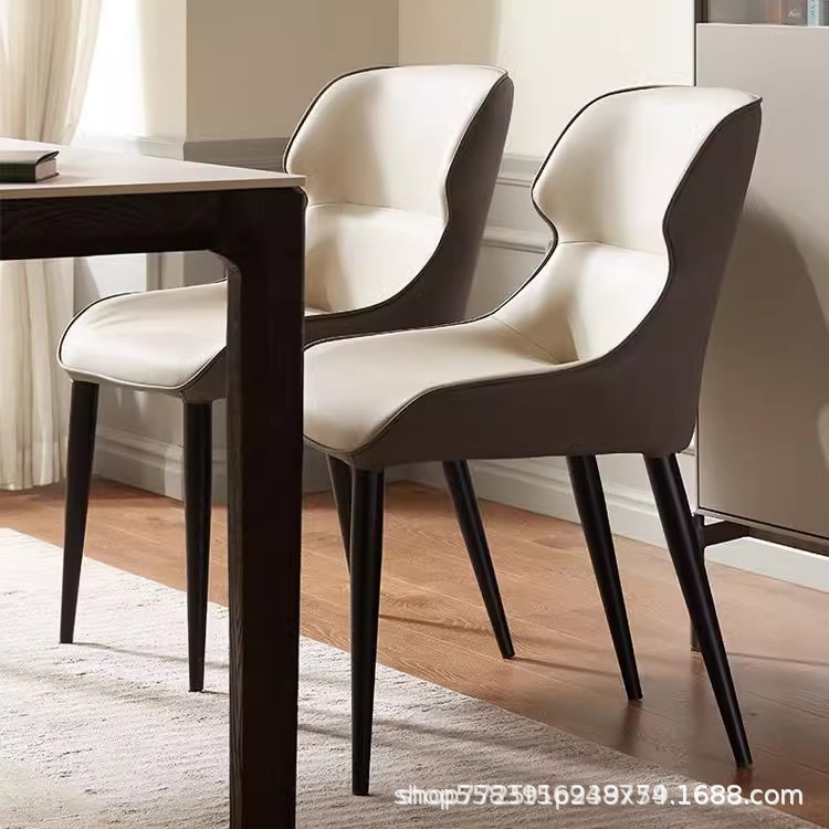 Simple Modern Home Dining Chair, Light Luxury with a High-End Feel, Designer Stool with Backrest, Italian Minimalist 2024 New Model Chair