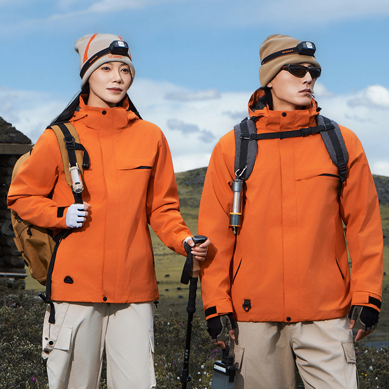骆陀同款追风者冲锋衣三合一男女新外套户外防风防水可拆卸登山服|undefined